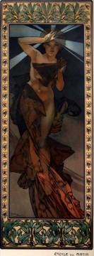 モーニング スター 1902 リソ チェコ アール ヌーボー独特のアルフォンス ミュシャ Oil Paintings